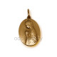 Medalha aurum "Virgem Oval & Flores - Carrapito"