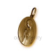Medalha aurum "Virgem Oval & Flores - Carrapito"