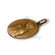 Medalha aureum "Virgem Oval & Flores - Carrapito"